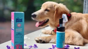 Best No Rinse Paw Cleanser for Golden Retriever by Muddy Buddy Quick Dry Lick Safe Foam